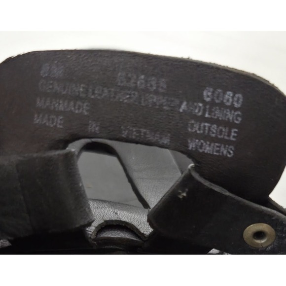 Timberland Studded Leather Sandals 8M Black Women's Slingback Block Heel - Picture 11 of 12